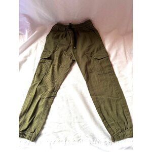 Little Boys 100% Cotton Nomad Jogger Pants Kids Casual Elastic Waist - Army Gree
